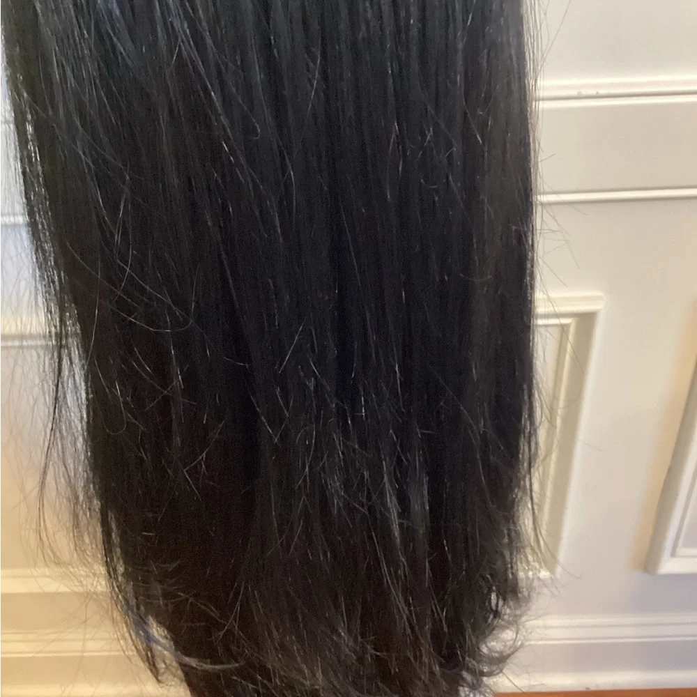 Synthetic Sleek Black Hair Wig ( Length ~ 32 - 34 Inches)